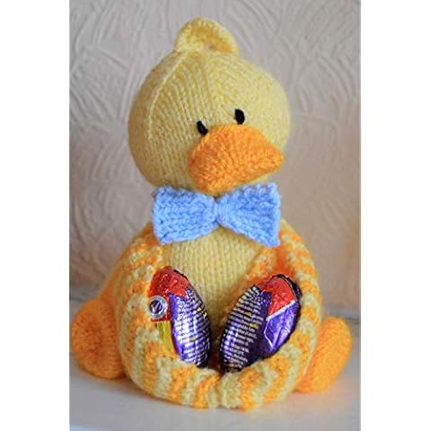 KNITTING PATTERN Leaflet Easter Ducky Egg Soft Toy Pattern from Knitting by Post. Pamphlet for a Stuffed Duck Cover