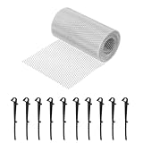 Facile à utiliser : l'installation simple nécessite uniquement des ciseaux ménagers pour couper à la taille désirée. La maille flexible peut être pliée ou façonnée pour s'adapter aux gouttières, s'adaptant à différentes formes de toit. Les gants sont recommandés lors de l'installation pour éviter les bords tranchants