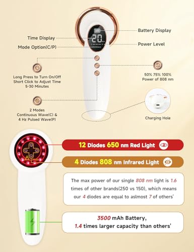 Image of Portable Cold Laser Therapy Device for Dog Cat Home Infrared Red Light Therapy Machine for Pain Relief, Arthritis, Pets Puppy Horse 808 /650 nm LLLT Vet Therapeutic Wand Hip Leg Joint Muscle Animal