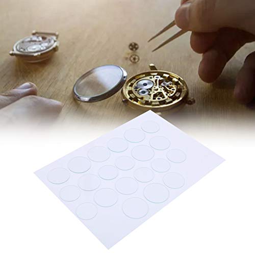 21pcs 35-45mm rond plat montre cristal lentille verre pièces de rechange pour la réparation de l'horlogerie (1.2mm) Cover
