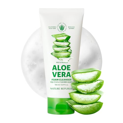 Nature Republic Mild & Moisture Aloe Vera Foam Cleanser Hydration...