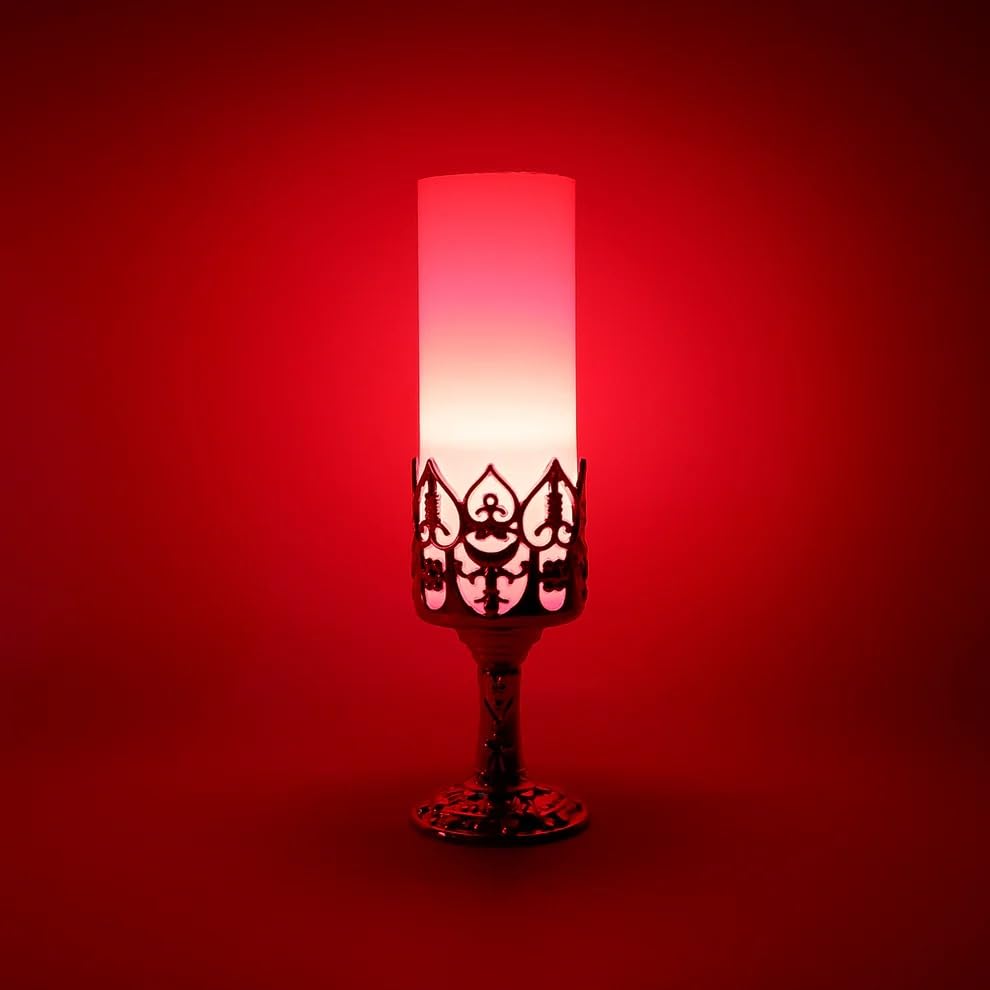 Image of Trendymart Candle Light Lamps with Golden Stand 2 Pcs Decorative LED Battery Operated Flameless Ambient Lighting for Home Decor, Festivals, Pooja, Weddings, Romantic Dinners and Perfect Gifting Choice