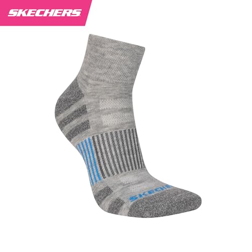 Image of Skechers Women's 8-pack Work Collection High Quarter Crew Socks, Extra Cushion & Mesh Ventilation