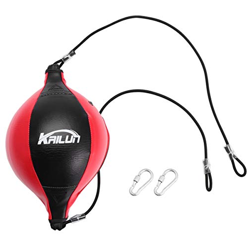 BESPORTBLE 1 Juego Pelota de Boxeo Bolsa de Doble Extremo Boxeo de Doble Extremo Golpear la máquina Perforadora Soporte para Bolsa de Boxeo Deporte Saco de Arena Pelota de Entrenamiento Black