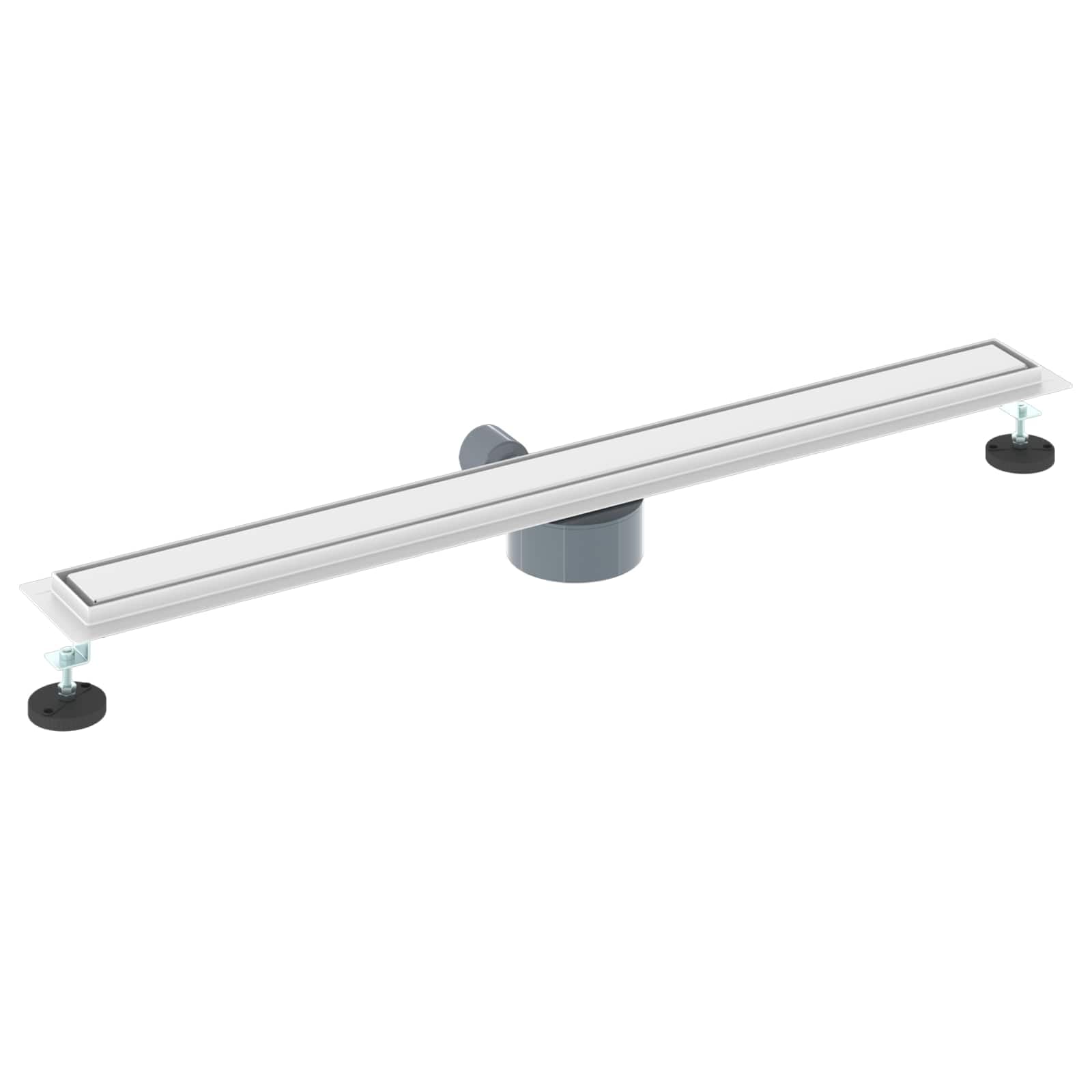 Scarico doccia 2 in 1 con sifone a 360° in acciaio inox 304, regolabile in altezza, 90 cm, piastrellato, con griglia, tappo e valvola di scarico per bagno, cucina, lavandino, vasca da bagno