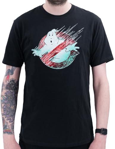 Ripple Junction Ghostbusters Frozen Empire Mens Short Sleeve T-Shirt Special High Gloss Official New Movie Logo Med Black