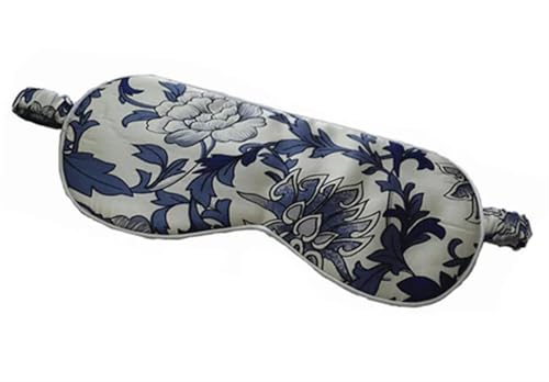 AHIOJEGX Antifaz para Dormir Seda Antifaz for Dormir de Seda Pura, Ambos Lados, patrón Floral, Parasol de Seda, Cubierta for Ojos súper Suave, Ayuda for Relajarse en Viajes, Multicolor(NO.4)