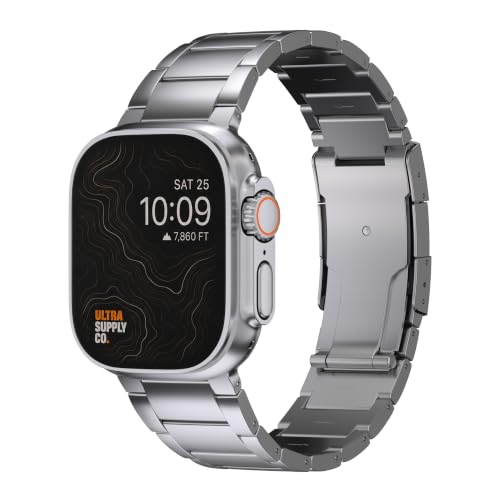 Natural Titanium Band for Apple Watch Ultra 3/2/1 (49mm), DLC Coating
