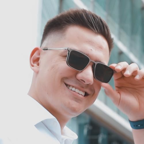 Magnetic Glasses - Ultra Magnetic Lenses, Metal Frame with 2 Interchangeable Lenses (Yellow & Black) + Case2