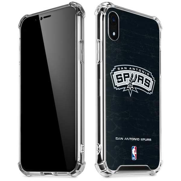 Skinit Clear Phone Case Compatible with iPhone XR - Officially Licensed NBA San Antonio Spurs Primary Logo Design
