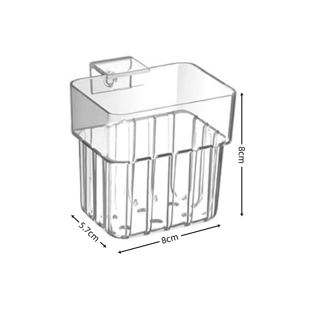 Lot de 4 supports de plantes d'aquarium en polypropylène transparent (PP), design suspendu avec trous de circulation de l'eau et installation facile, idéal pour les plantes d'eau douce et