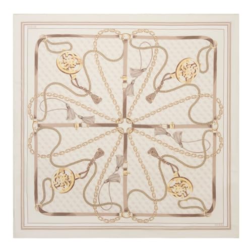 GUESS écharpe Printed Kefiah 120X120 Cream White écru