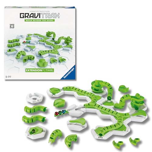 Ravensburger - Gravitrax Twirl | Circuito Canicas con 42 Piezas | Rompecabezas Niños con Canicas | Juegos para Niños De 8 Años | Juegos Mesa Compatibles con Todos Los Gravitrax