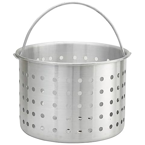Winware B001CHKLJA Professional Aluminum Steamer Basket Fits 32-Quart Stock Pot, Silver Cover