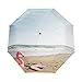 Produktbild 3 Folds Umbrella Summer Beach Auto Open Close Anti-UV Umbrella