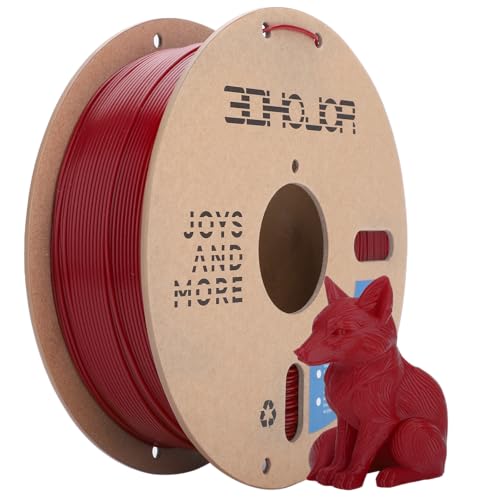 Image of 3DHoJor PLA Filament 1.75mm,3D Printer Filament,1kg Cardboard Spool (2.2lbs),Dimensional Accuracy + /- 0.03 mm,Odor Free Clog Free No Brittle, Fit Most 3D FDM Printer,Fire Engine Red
