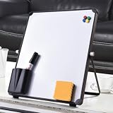 De Aluminio - Tarjeta De Escritura Magnética, Marco De Soporte Plegable, Limpieza Suave, De La Pluma Del Marcador | Portable Magnet Board For School Office En Línea Presen