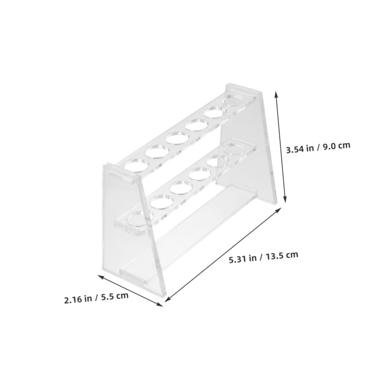 PRETYZOOM 8 Pezzi Supporto Trasparente per Provette Portaprovette con Organizer Laboratorio per Chimica e Biologia Struttura Stabile per Gestione Efficiente Campioni