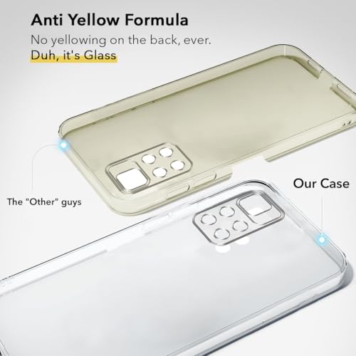 Image of Jkobi Lifetime Anti-Yellow Clear Back Case Cover for Xiaomi Redmi Note 11T 5G (Sleek Hard Crystal | Shockproof and Camera Protection)