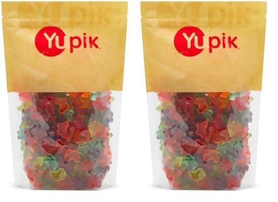 Yupik Mini gomitas de mariposas, 2.2 libras, caramelos masticables (paquete de 2)