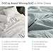 DOZ Sheet Set, 100% Viscose derived from Bamboo, Organically Grown, Buttery Soft, Cooling Sheets, High GSM, Deep Pockets - 4 Piece - 2 Pillowcases 1 Fitted Sheet 1 Top Sheet (Fog, Queen)