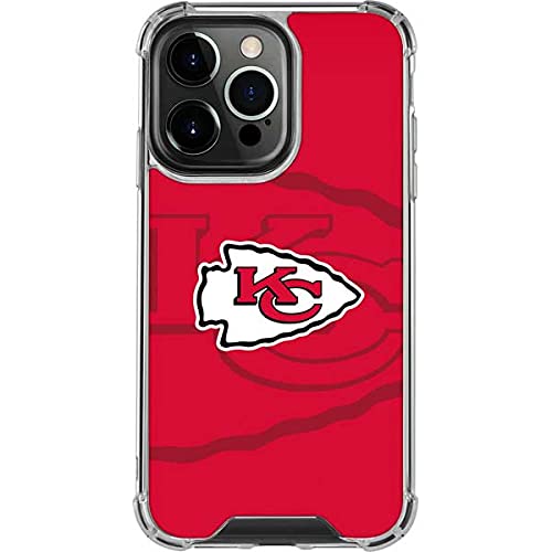 Skinit Clear Phone Case Compatible with iPhone 13 Pro - Officially Licensed NFL Kansas City Chiefs Double Vision Design