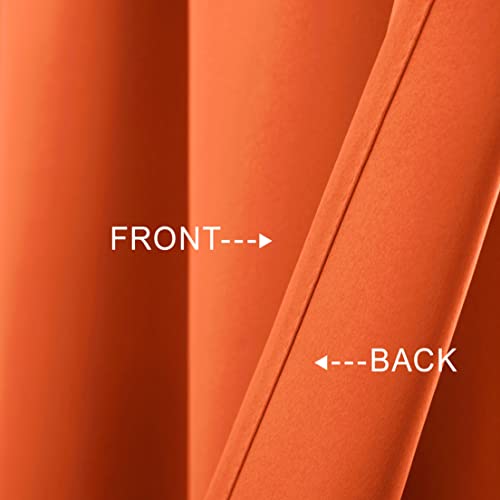 Mrs.naturall Orange Curtains Valances For Kitchen 2 Pack Rod Pocket Window Valance For Living Room 16 Inch Length #TOP6