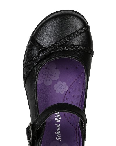 Girls Nicki-577E Hemp Decor Mary Jane Buckle Strap School Uniform Shoes4