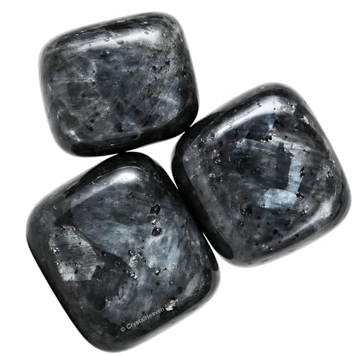 Image of Larvikite Crystal Healing Tumbled Stone, Natural Polished Crystals for DIY Crafts, Manifestation, Meditation, Pooja Feng Shui and Reiki Healing (30 Grams)