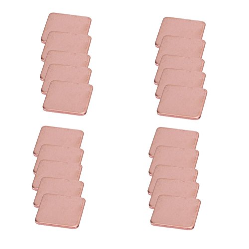 Vanpower 20 pcs 20mmx20mm 0.3mm to 1.5mm Heatsink Copper Shim Thermal