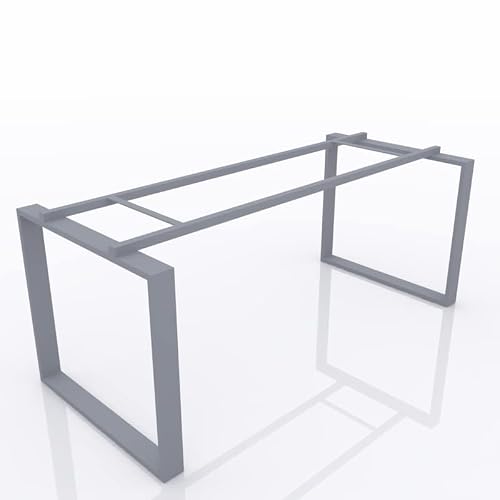 Miniatura 3 de Duófic Mesa De Oficina Con Estructura De Marco Cerrado Color Gris Plata. Tablero De Melamina Disponible En Varios Colores. Fabricado En España. Envio A Toda La Península. Blanco, 160x80