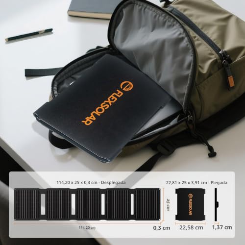 FlexSolar Panel de 40 W ideal para acampada y carga de móviles al aire libre 5