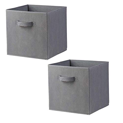 Foldable Cloth Storage Cube Basket Bins Organizer Containers Drawers Baby Toy and Cloths |Garment Storage Grey (Set Of 2) Foldable Cloth Storage Cube Basket Bins Organizer Containers Drawers Baby Toy and Cloths |Garment Storage Grey (Set Of 2)