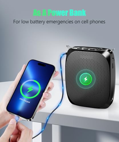 image for SHIDU Portable Mini Voice Amplifier for Teachers, Voice Amplifier with