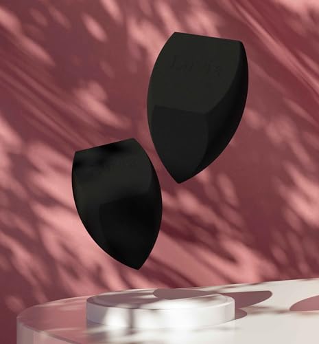 Makeup Sponge Set in Diamond Shape Luvia Cosmetics Makeup Blender Black, 1 count (Pack of 2) - Image 4