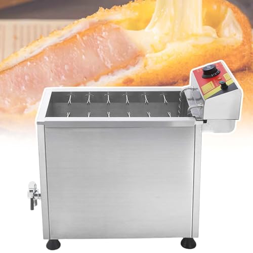 Stainless Steel Corndog Deep Fryer 25 L,140 to 392? Adjusted,Commercial Automatic Cheese Dog Sticks Fryer,for Mobile Catering