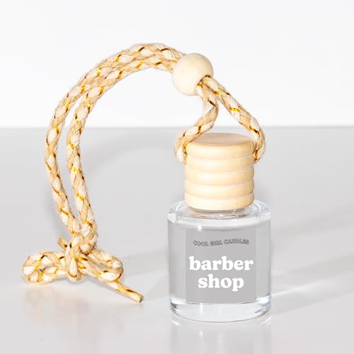 Image of COOLGIRLCANDLES Barber Shop Car Hanging Fragrance Oil Aromatherapy Automobile Diffuser, Long Lasting Scents Essential Oils