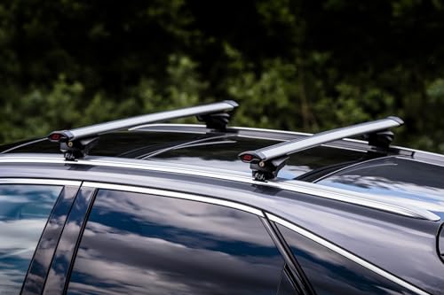 Barres de toit pour Ford Escort SW Clop Airflow en aluminium pour mains courantes hautes
