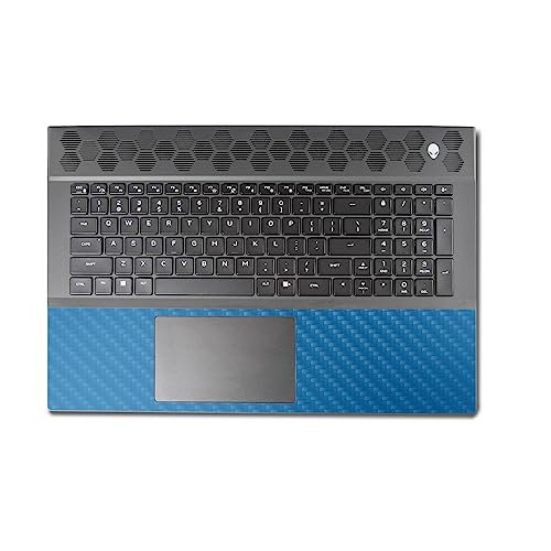 Image of MightySkins Carbon Fiber Skin Compatible with Alienware M18 R1 (2023) Full Wrap Kit - Solid Blue | Protective, Durable Textured Carbon Fiber Finish | Easy to Apply & Change Styles | Made in The USA