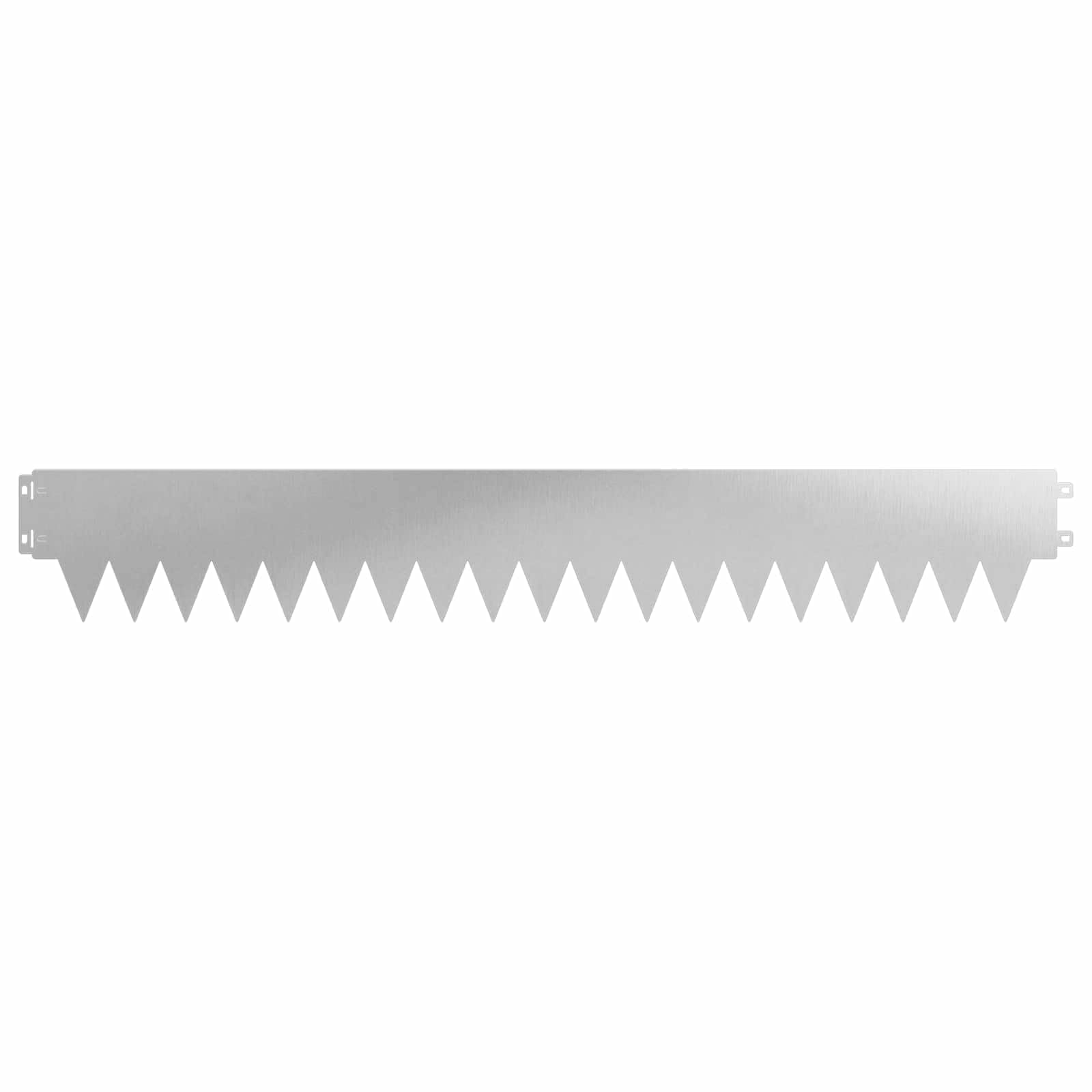 vidaXL Raseneinfassung 50 pcs 103 x 15 cm Metall Silber, Moderne Stahlrasenkante, Wetterfeste Rasendekoration, Flexible Lösungen für die Rasenpflege, Zubehör für den Außenbereich
