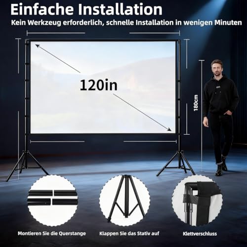 Proyector de pantalla con trípode ajustable para evitar reflejos 5