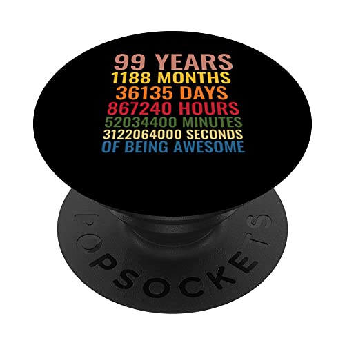 99 cumpleaños 99 años vintage retro PopSockets PopGrip Intercambiable