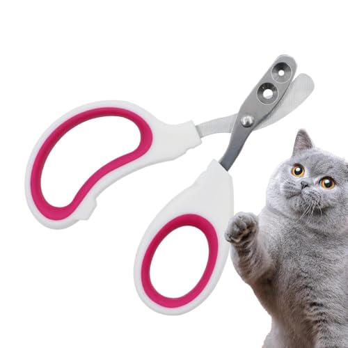 Hengroly 猫用トリマー, プロフェッショナル 2 丸穴猫爪トリマー, あらゆる種類の猫、子猫、チンチラ、小型犬用のペット用爪切り
