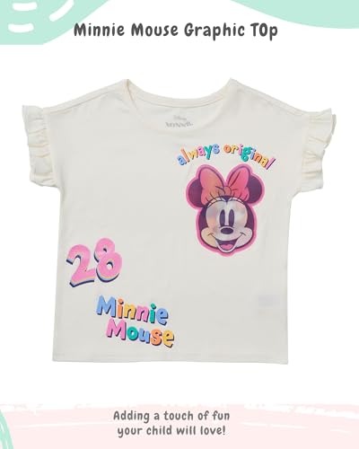 Image of Disney Minnie Mouse or Princess Lenticular T-Shirt, Girls Cute Toddler Short Sleeve Outfit