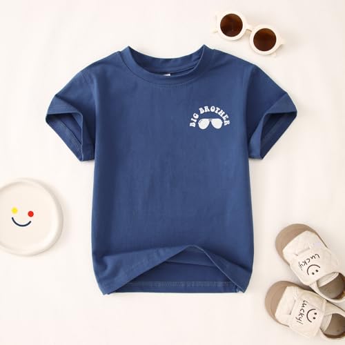 Big Brother Shirt Toddler Baby Boys Promoted to Big Brother Announcement T-Shirt Kids New Sibling Reveal Outfit4