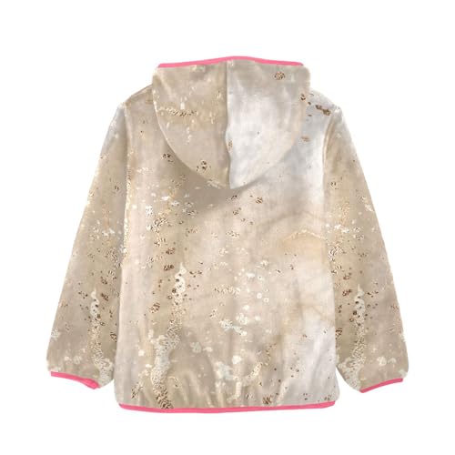 GuoChe Abstract Beige Marble Canvas Boys Winter Coats Sherpa Lined2