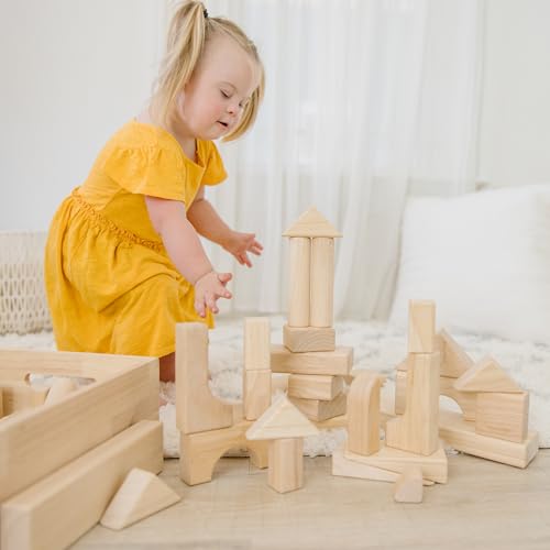 Melissa & Doug 503 Standard Unit Solid-Wood Building Blocks With Wooden Storage Tray (60 Pcs) Classic Wooden Blocks thumb #1