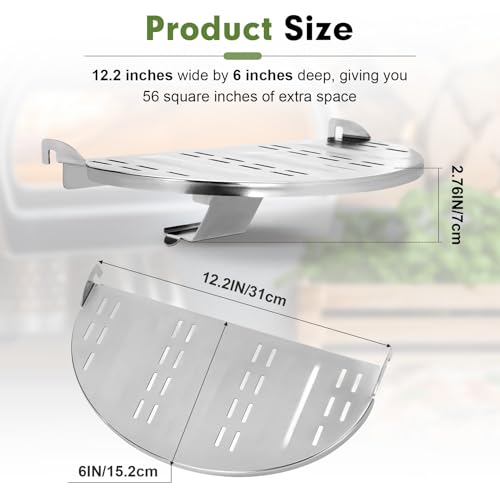 Image of Oven Shelf Compatible with Gozney roccbox Pizza Oven，Provides Space for Easy Removal, Insertion and Rotation of Pizzas and is Made of 304 Stainless Steel with Ventilation Holes