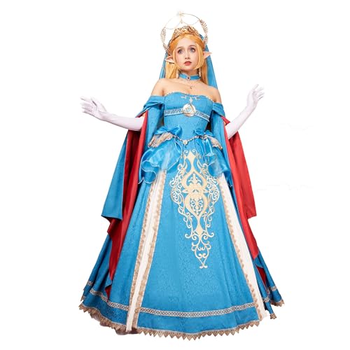 miccostumes Women's Costume Princess Cosplay Wedding Top and Skirt with Veil (S)
