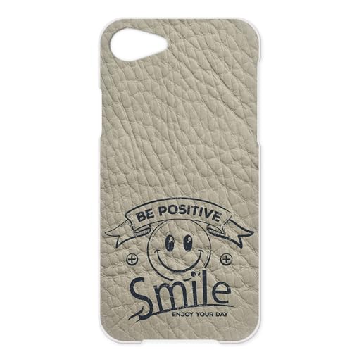 AQUOS ZETA SH-04H 用 カバー ハードケース 携帯 スマホケース ビンテージ風スマイル レトロ調 ニコちゃん ベージュ h084a08